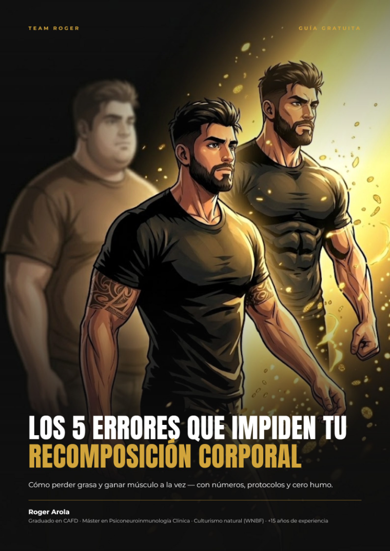 Portada de la guía: Los 5 errores que impiden tu recomposición corporal